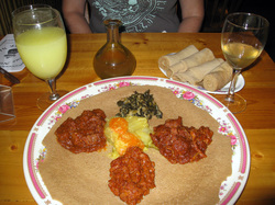 Food at Blue Nile Cafe